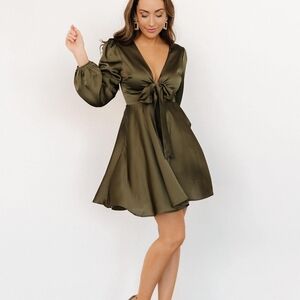 Baltic Born Deep Olive Midi Dress